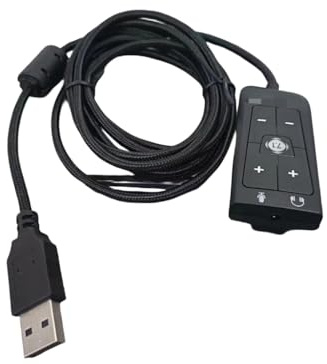 Tarjeta de sonido externa con auriculares de 3,5 mm y conectores de micrófono para Cloud2 7.1