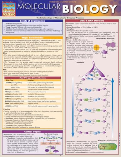 Molecular Biology: a QuickStudy Laminated Reference Guide