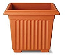 Stewart 2275034 Corinthian Square Planter, 40 cm - Terracotta