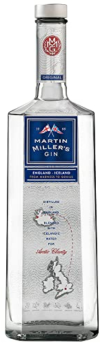Martin Millers Original Gin - Super Premium Gin, Icelandic water, Distilled in England - 40 percent ABV 70cl Bottle (0.7L)