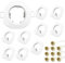 KYOTECH LED Recessed Ceiling Light Mounting Frame Round White Spotlight Fittings incl. GU10 Socket, Downlight Frame for Ceiling Spotlight MR16 GU10 and Halogen Bulb, Recessed Lighting 10 Pack