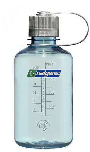 Nalgene Sustain Tritan BPA-Free Water Bottle Made with Material Derived from 50% Plastic Waste, 16 OZ, Narrow Mouth, Seafoam