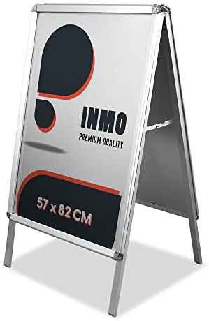 Kundenstopper A1 INMO Plakatständer silber, Werbetafel. Idealer Kundenstopper für innen und außen ink. zwei Schutzfolien. Werbeständer, Werbeschild.