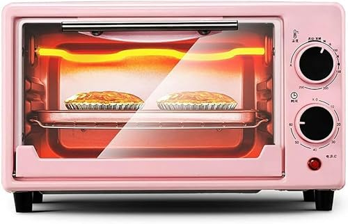 Mini Horno Horno Eléctrico Compacto De 11 L, con Doble Placa Calefactora, Temporizador De 60 Minutos, Control De Temperatura De Área Amplia De 35-250 ° C, para Hornear Pasteles, Pizzas Y Postres