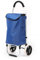 43.5Liter Aluminium Trolley Einkaufstrolley Klappbar, Shopping Trolley, Wasserabweisender Einkaufswagen Faltbar, Einkaufstasche mit 2 Rädern, Einkaufskorb mit Rollen, Groß - Blau