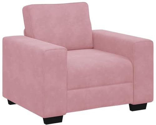 vidaXL Sedia TV Rosa 60 cm Velluto Comfort