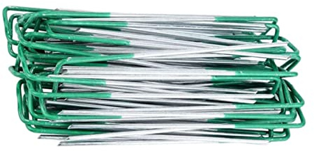 TOYANDONA 20piezas Púas para Césped De Color Verde Unidades Clavos Forma para Fijar Césped para Jardinería y Suministros De Carpas