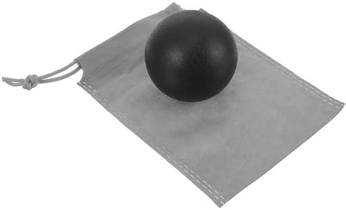 Anneome Pelota de Masaje Lacrosse Negra para Tejido Profundo, Masajeador de Espalda y Manos, Bola de Yoga Portátil para Ejercicios en Casa Bolsa de Almacenamiento