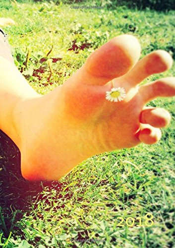 dicker TageBuch Kalender DIN A4 - 2018 - Relax - Füße mit Gänseblümchen: großer Jahresplaner - 365 Tage = 365 A4-Seiten