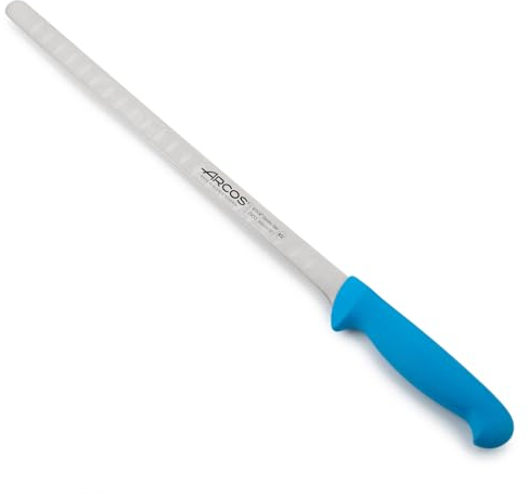 Arcos Coltello per Salmone e Pesce in Acciaio Inossidabile con Lama da 300 mm – Manico Ergonomico in Polipropilene, Serie 2900 – Colore Blu