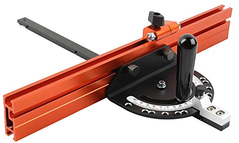 O'SKOOL 457mm Gehrungslehre Tischkreissäge mit Standardschlitz 19 x 9,5 mm und Anschlaglöchern von 0°, 22,5°, 30°, 45°, 60°, 67,5°, 90° für Universal-Tischkreissäge