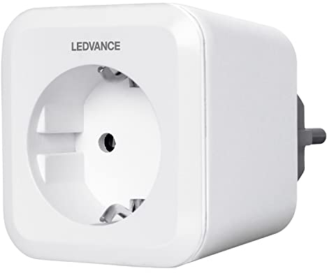 LEDVANCE Presa intelligente, tecnologia Bluetooth, per il controllo dispositivi convenzionali Smart Home, controllabile con Google, Alexa Voice Control e Apple HomeKit, SMART+ BT PLUG, confezione da 1