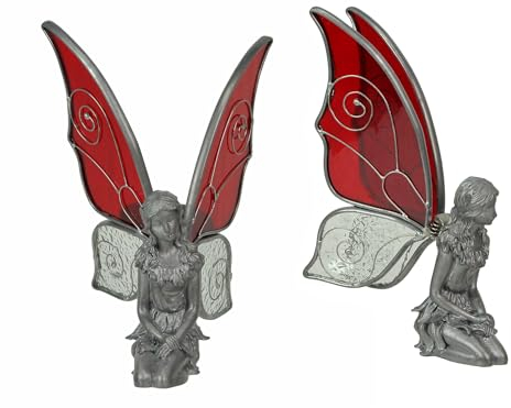 Juego de 2 figuras de estaño para decoración de hadas, accesorios míticos