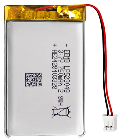 EEMB 3.7V 750mAh 523048 Batteria Lipo Batteria ricaricabile agli ioni di polimero di litio con connettore JST-Assicurarsi che la polarità del dispositivo corrisponda alla batteria prima dell'acquisto