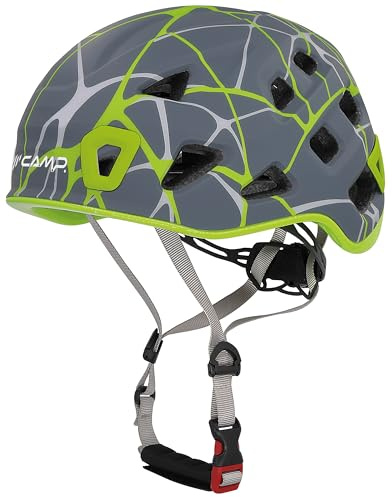 Camp Storm Grey - State-of-the-art Protective Climbing Helmet, Size 48-56 cm - Colour Grey - Lime