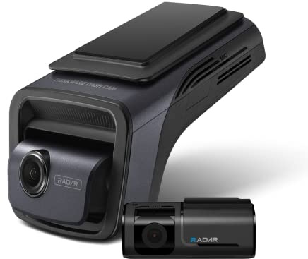 THINKWARE U3000 2CH 4K Dash Cam främre, 2K Bakre, STARVIS 2 Night Vision, Bil Kamera 5GHZ Wi-Fi GPS Radar Buffrad Parkeringssläge CPL Filter Rött Ljus Hastighetskameravarningar OBD Kabel