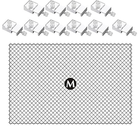 Baoblaze Aquarium Screen Nets, Anti Jumping Net, Aquarium Jump Guard, Mesh Screen Netting Easy to Install, Tank Cover, Mesh Netting for Home, 80x106cm 10 Clamps