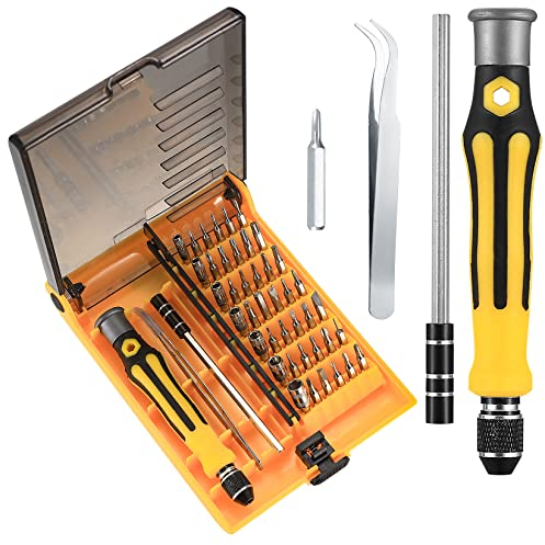 45 en 1 Kit Destornilladores Precisión, Set Herramientas Juego Multipuntas Profesionales, Torx Destornilladores Torx T8 T7 T6 T5 T4 per Reparación Móviles, Laptop, PS4 Portátil, Cámara, Reloj
