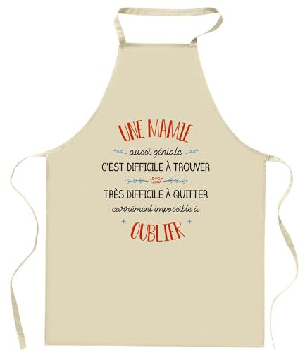 Planetee Tablier de cuisine Une Mamie Aussi Géniale | Cadeau Fête des Grands-Mères Mamie Cuisinière Vêtement Blouse de protection Barbecue Jardinage Tablier de Travail Tâches ménagères