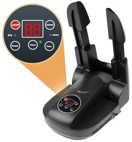 Electric Shoe Dryer with Ozone Function, Boot Dryer 200W, Hot Air Fast Drying, Foldable, Extendable Rack, Auto OFF Timer