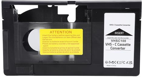 Adaptador de Casete para Videocámara Compatible con S VHS-C SVHS, Soporte Grabación de Reproducción, Control con una Tecla, Convertidor de Casete VHS No Compatible 8 Mm/MiniDV/Hi8