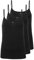 SCHÖLLER 3er Pack Damen Spaghetti-Top Viskose 51281-41-582 Gr. 46 in Schwarz