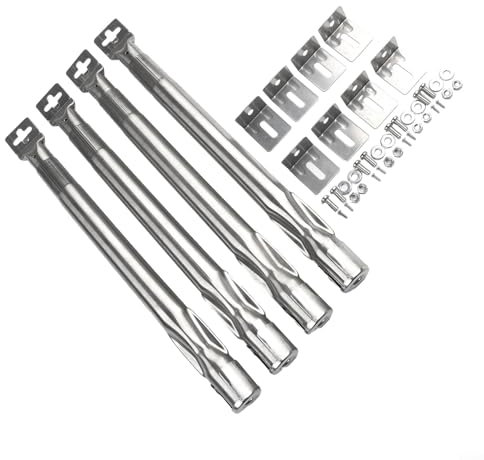 ComfyHarbor Lot de 4 brûleurs à gaz réglables en acier inoxydable de 35 à 42 cm pour barbecue avec trou de 11 mm