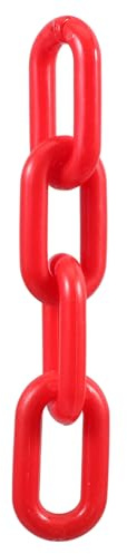 FRCOLOR Collegamenti a Catena in Plastica Rossa 4 Pezzi Fibbia a Molla Leggera di Sicurezza e Delimitatori in Scenari e Costruzione Stradale