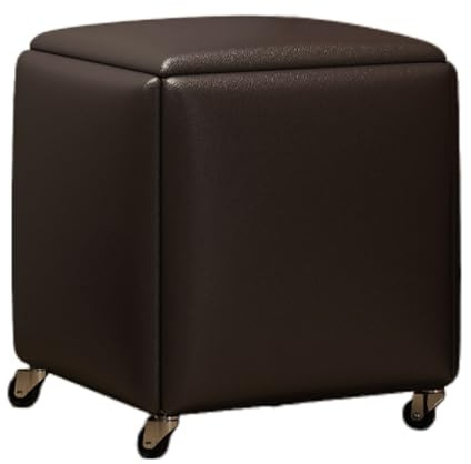 Generico Sgabello impilabile for divano, poggiapiedi, sgabello da toeletta, sedia a cubo con poggiapiedi 5 in 1, for camera da letto, sala da pranzo(Color 4,45x45cm)