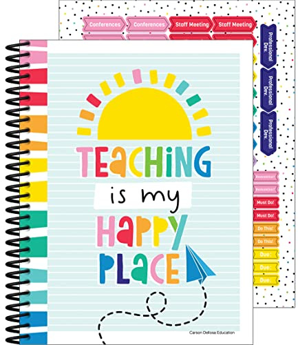 Carson Dellosa Happy Place Teacher Planner 2026-2027, Undated 8 x 11