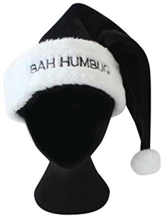 Black BAH Humbug Christmas HAT