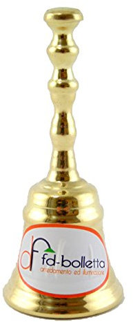 fd-bolletta arredamento e illuminazione Campana Hotel, recepcion Hotel, Timbre de Mesa, Campanilla de Metal og2 Medidas: Altura 9,5cm, Ø 4cm