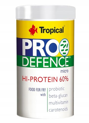 TROPICAL PRO FÖRKLÄDE MIKROSTORLEK MED PROBIOTIC FÖR FRY Hi-Protein (60 %) Pulver 100 ml/60 g - badkar