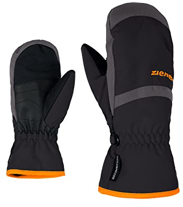 Ziener Kinder LEJANOS AS Ski-Handschuhe/Wintersport | Wasserdicht, Atmungsaktiv, Black/Graphite, 4.5 (S)