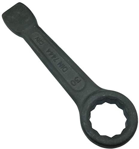 AERZETIX - C46505 - Clé polygonale à frapper renforcée 30mm - clé à frapper métrique à oeil - DIN 7444 - longueur 190mm - 12 pans bi-hexagonal - en acier CR-V