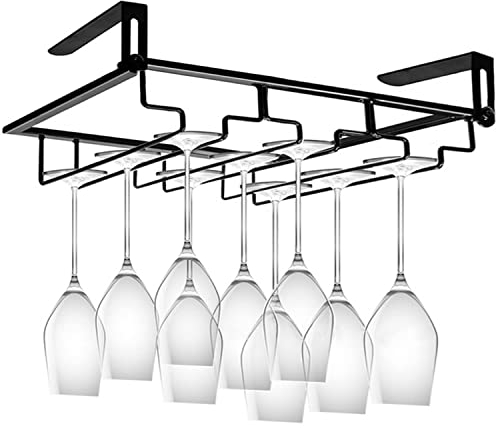 Kamiya Portabicchieri Sospeso Nessuna Perforazione Richiesta Porta Bicchieri Sospesi Porta Calici da Parete (3 Binari)