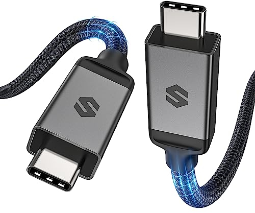 Silkland USB4 Kabel mit Thunderbolt 4 Kabel 3m, 40Gbps Datenkabel, 8K@60Hz 4K@144Hz HDR Videokabel, Schnellladung 240W 5A PD3.1 für MacBook, PSSD, iPad, iPhone 15 Pro, Dockings, USB-C Monitor