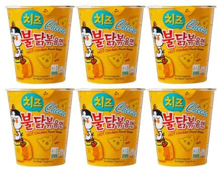 Samyang Buldak Hot Chicken Cheese Flavor Ramen Cup Noodles (6 cups) 420g