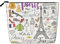 Tour francese di Parigi Torre Eiffel Stampa su un solo strato di canapa artificiale Borsa per cosmetici Castello Borsa da toilette Accessori per le donne, Nero, Taglia unica
