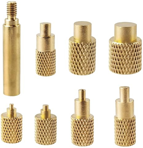 8Pcs Soldering Iron Tips Set for Threaded Inserts, Compatible with Weller & TS100 TS101, M2-M8 Sizes with Adapter, Precision Heat-Set Tool Kit for 3D Printing & DIY Projects
