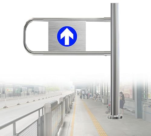 Puerta de acceso de acero inoxidable, portal de entrada segura para supermercados, bibliotecas y tiendas, diestros, 80 x 100 cm, solución de seguridad duradera y fiable