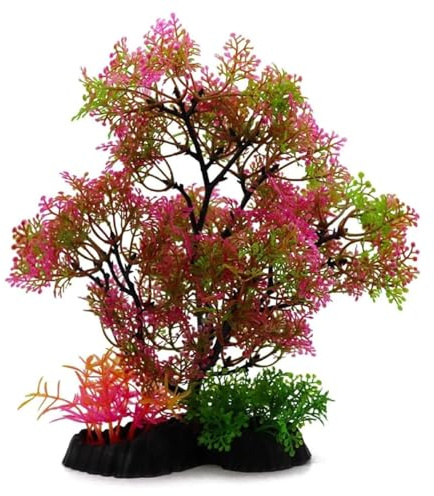 SIXHAOBU Plante Aquarium Artificielle, Aquarium Decoration Plante, Longue 25 cm Décorations Aquarium, Plantes Hydroponiques de Simulation, avec Base Epaissie pour Aquarium Poissons