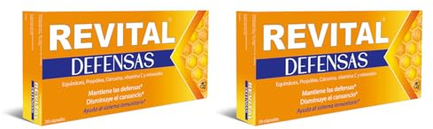 Revital Defensas 30 Cápsulas - Pack de 2 Unidades - Ayuda a Mantener las Defensar y a Disminuir el Cansancio y la Fatiga - con Equinácea, Propóleo, Cúrcuma, Vitamina C y Minerales