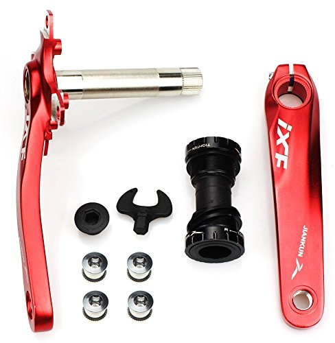 Litetop Bike Crank Arm Set Mountain Bike Crank Arm Set 175mm 104 BCD with Bottom Bracket Kit and Chainring Bolts for MTB BMX Road Bicyle, Compatible with Shimano, FSA (1 Pair)