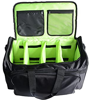 Begino Borsa per scarpe da ginnastica, borsone per allenamento in palestra, borsa da viaggio da uomo, divisori regolabili con tracolla resistente, Nero, Carry-on 20 inch, Borsa da ginnastica di