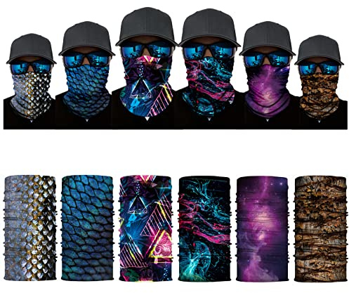 TAIYUNWEI Utomhus multifunktionell sport magi sömlös halsduk, magisk huvudscarf, elastiskt pannband bandana, UV-resistens sporthuvudbonader för ridning, motorcykelåkning, vandring, fiske, yoga., Msj-6