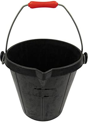SecureFix Direct Flexible Heavy Duty Rubber Bucket 14L (Large Horse Feed Builders Tub), Black