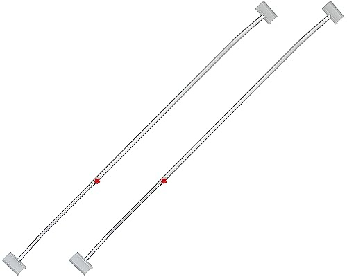 Lot de 2 supports de bâche de remorque plats en aluminium réglables de 108 à 146 cm avec vis à bouton pour support de bâche de remorque