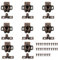 Leliafleury 8Pcs Double Roller Catches Cabinet Door Latch Door Catches with Screws for Cabinet Wardrobe Furniture (Oil Rubbed Bronze)