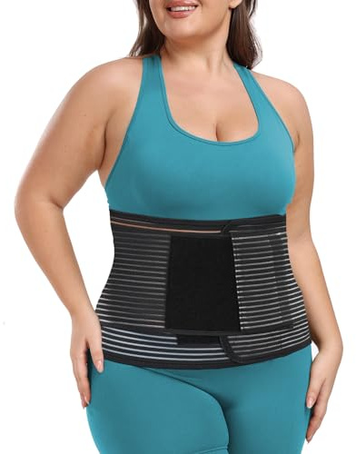 Abdominal Binder Post Surgery Plus Size | Postpartum Belly Band Wrap | Post C Section Belly Binder | Stomach Compression Hernia Belt For Men or Women Hernia Surgery, Natural Birth, Abdominal Injuries,Hysterectomy (2XL/3XL)